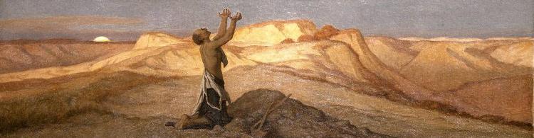 Elihu Vedder Prayer for Death in the Desert Germany oil painting art